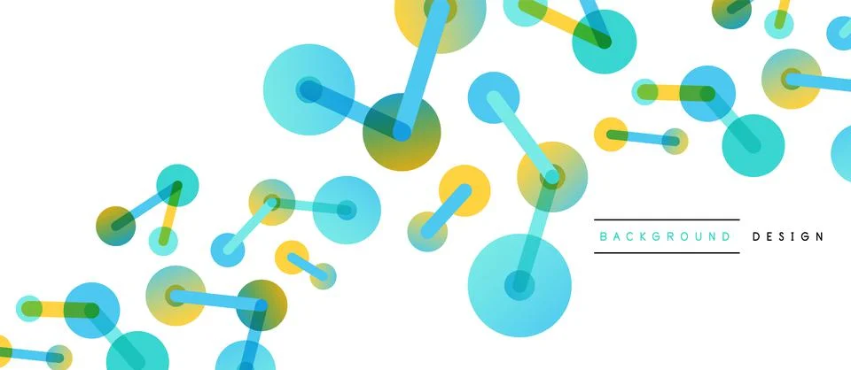 Abstract background. Round dots connected by lines. Trendy techno business イラスト素材