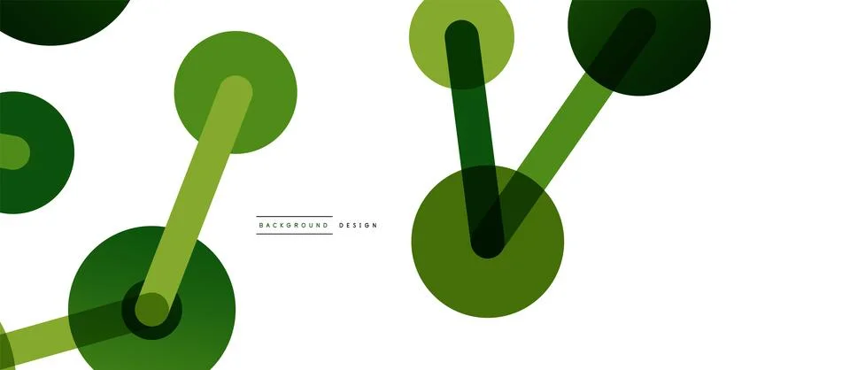 Abstract background. Round dots connected by lines. Trendy techno business Illustrazione stock