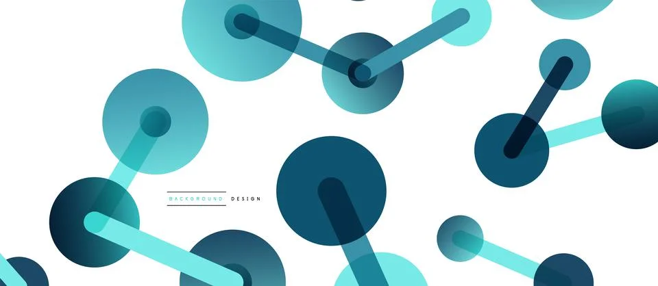 Abstract background. Round dots connected by lines. Trendy techno business イラスト素材