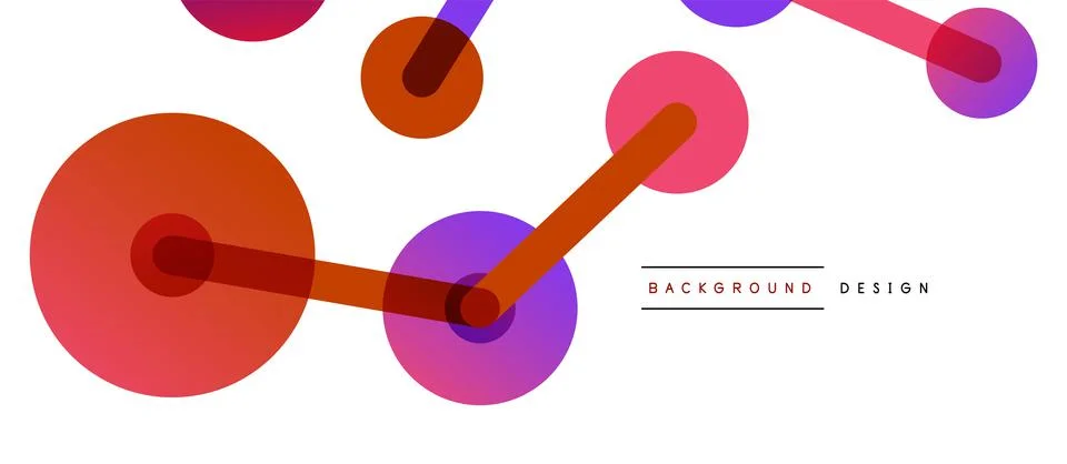 Abstract background. Round dots connected by lines. Trendy techno business イラスト素材