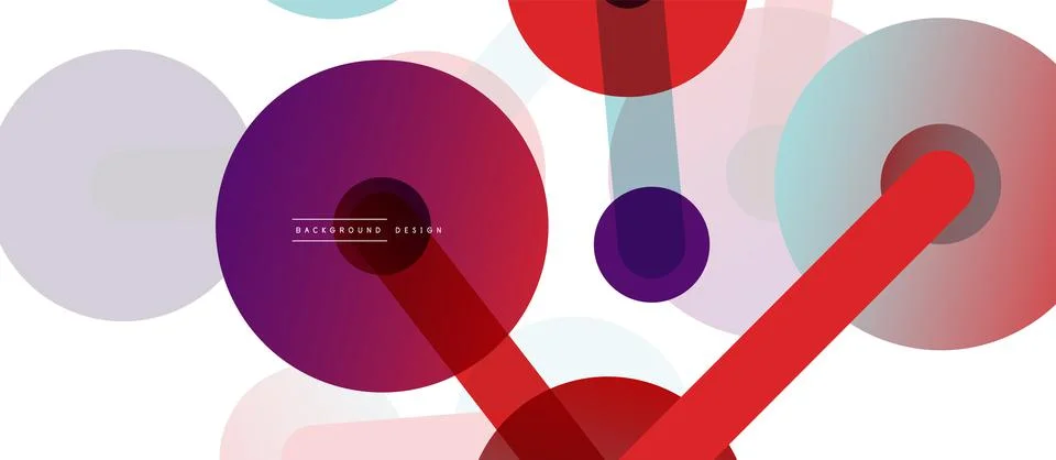 Abstract background. Round dots connected by lines. Trendy techno business Stock Illustration