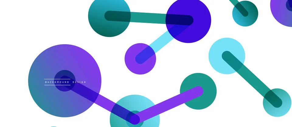 Abstract background. Round dots connected by lines. Trendy techno business イラスト素材
