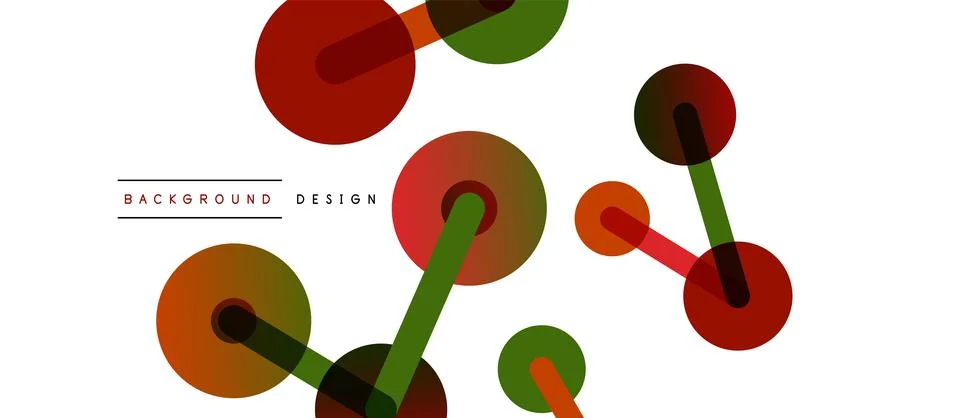 Abstract background. Round dots connected by lines. Trendy techno business 库存插图