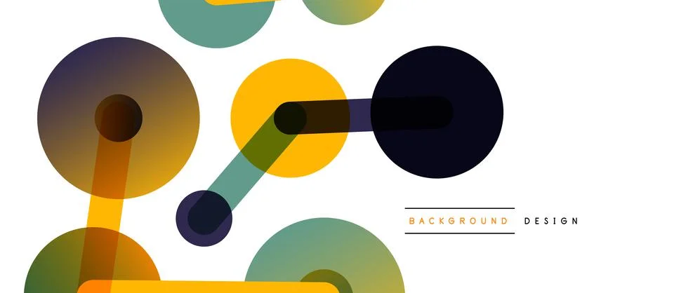 Abstract background. Round dots connected by lines. Trendy techno business Stockillustratie