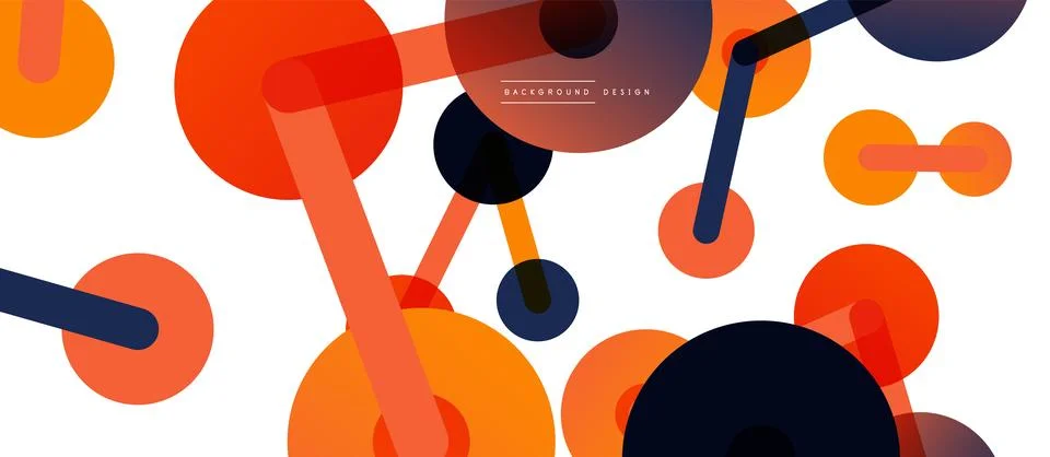 Abstract background. Round dots connected by lines. Trendy techno business 스톡 일러스트