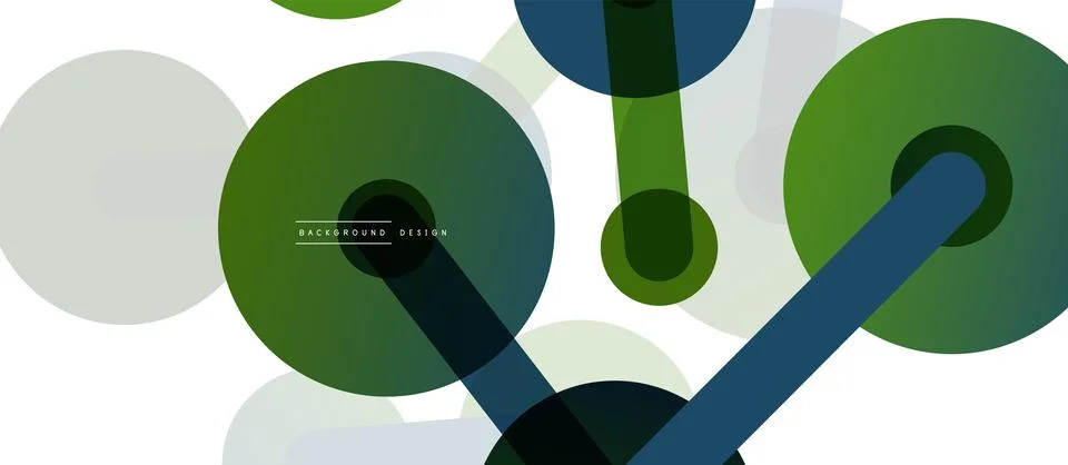 Abstract background. Round dots connected by lines. Trendy techno business Illustrazione stock