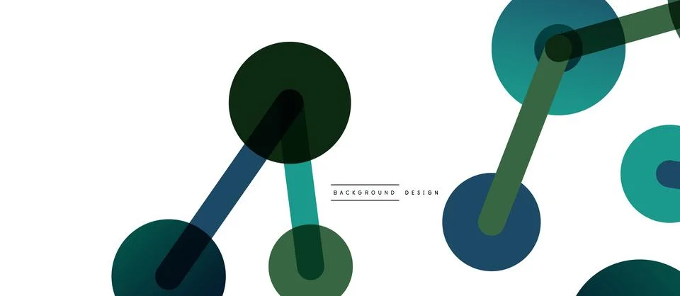 Abstract background. Round dots connected by lines. Trendy techno business イラスト素材