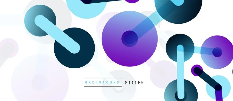 Abstract background. Round dots connected by lines. Trendy techno business イラスト素材