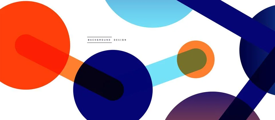 Abstract background. Round dots connected by lines. Trendy techno business Stock Illustration