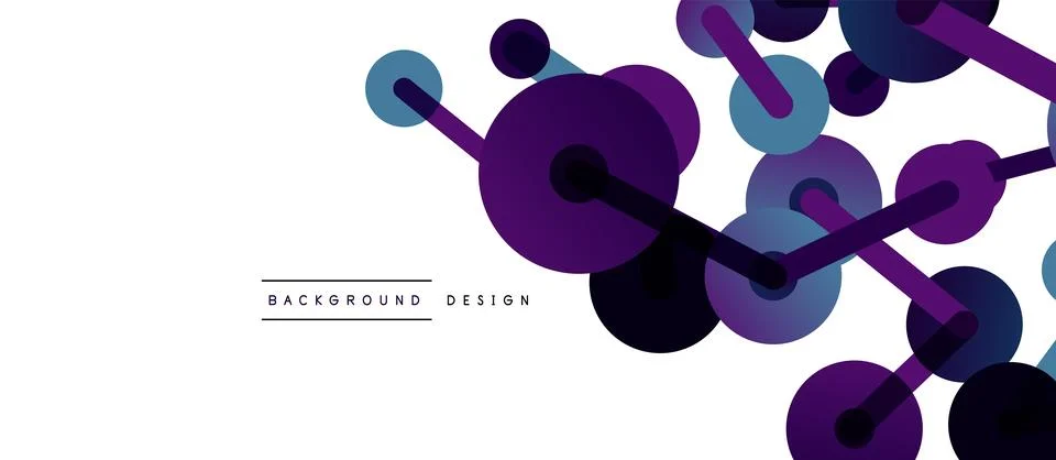Abstract background. Round dots connected by lines. Trendy techno business イラスト素材