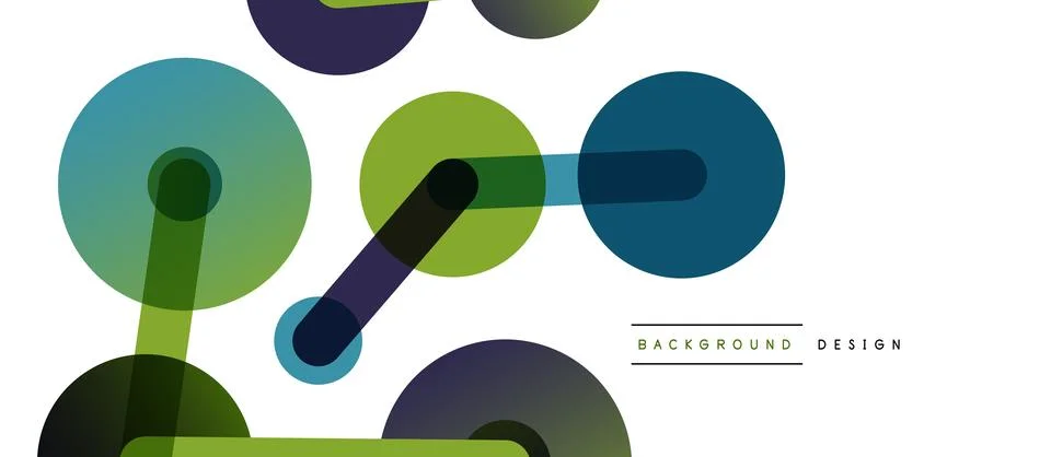 Abstract background. Round dots connected by lines. Trendy techno business 스톡 일러스트