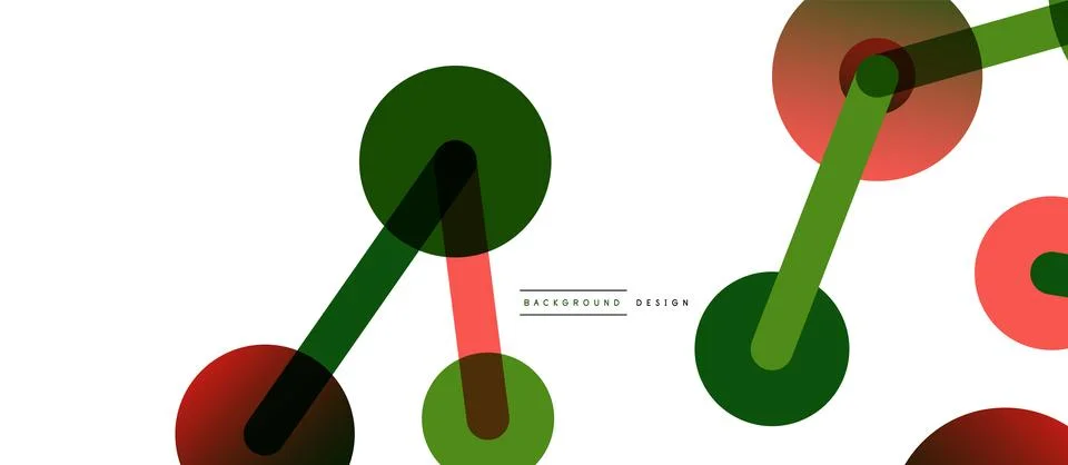 Abstract background. Round dots connected by lines. Trendy techno business Stock Illustration