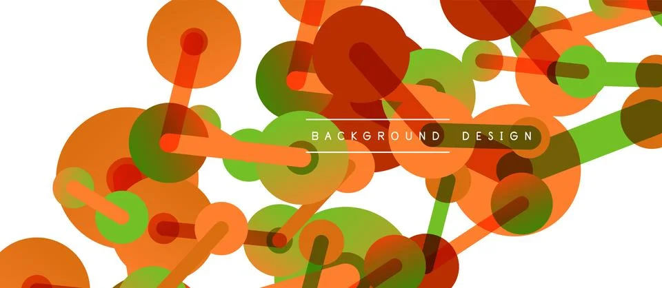 Abstract background. Round dots connected by lines. Trendy techno business イラスト素材