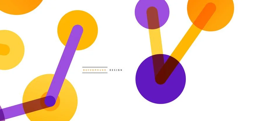 Abstract background. Round dots connected by lines. Trendy techno business 스톡 일러스트