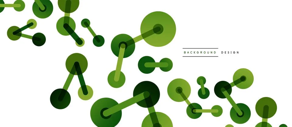 Abstract background. Round dots connected by lines. Trendy techno business 스톡 일러스트