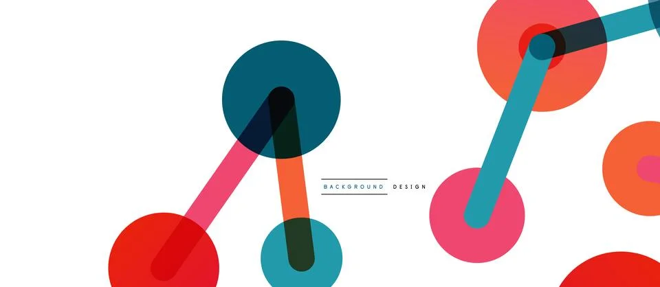 Abstract background. Round dots connected by lines. Trendy techno business イラスト素材