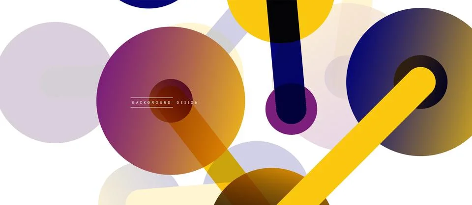 Abstract background. Round dots connected by lines. Trendy techno business Stockillustratie