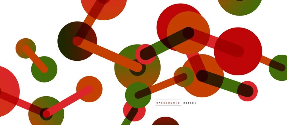 Abstract background. Round dots connected by lines. Trendy techno business イラスト素材
