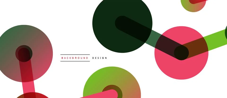 Abstract background. Round dots connected by lines. Trendy techno business Stock Illustration