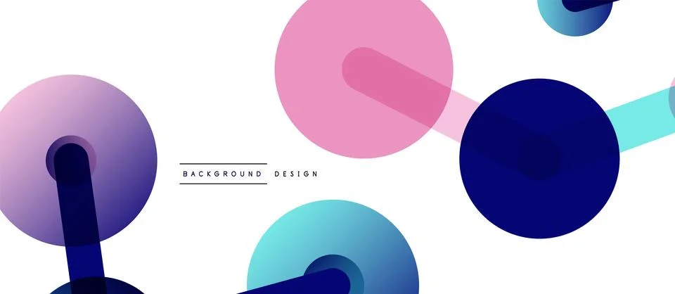 Abstract background. Round dots connected by lines. Trendy techno business Stock Illustration