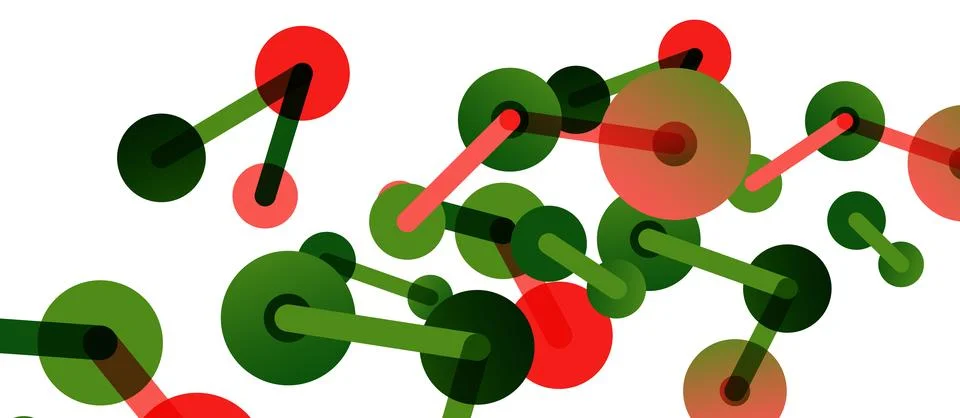 Abstract background. Round dots connected by lines. Trendy techno business 스톡 일러스트