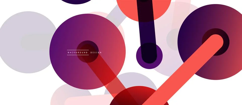Abstract background. Round dots connected by lines. Trendy techno business Stockillustratie