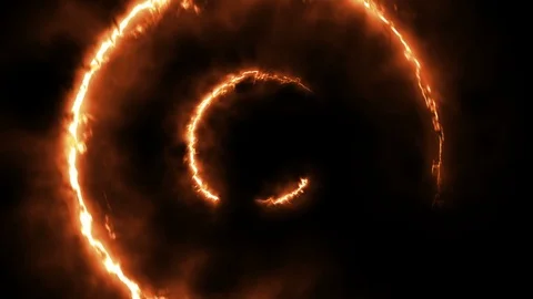 Abstract background, Round Fire neon triangles. Seamless loop. Stock Footage 106777779