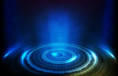 Abstract background of round futuristic technology user interface screen hud 스톡 일러스트