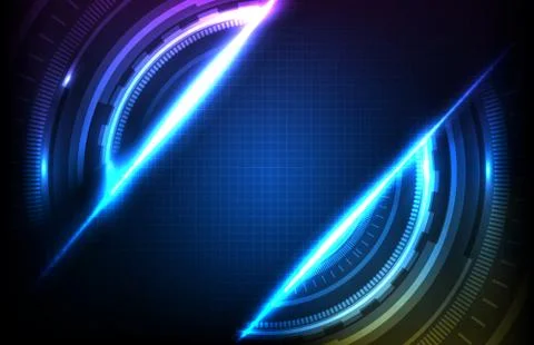 Abstract background of round futuristic technology user interface screen hud Stockillustratie