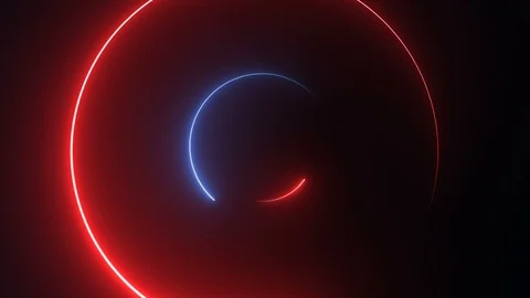 Abstract background, Round neon triangles. Seamless loop. Stock Footage 106778245