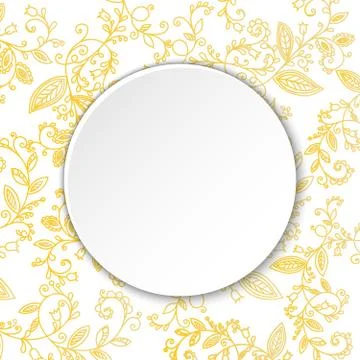 Abstract background. Round paper speech bubble. Stock Illustration