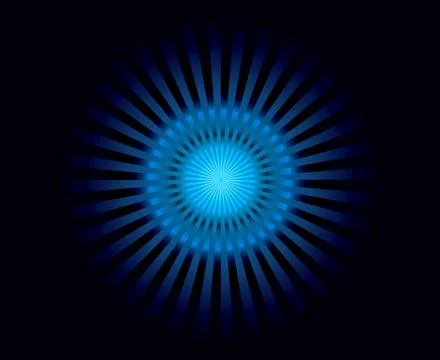 Abstract background. Round ray blue and black Stock Illustration