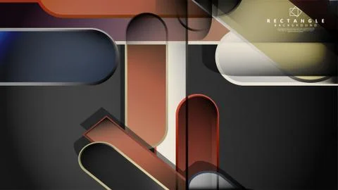 Abstract background Round rectangle in brick and stone colors Illustrazione stock