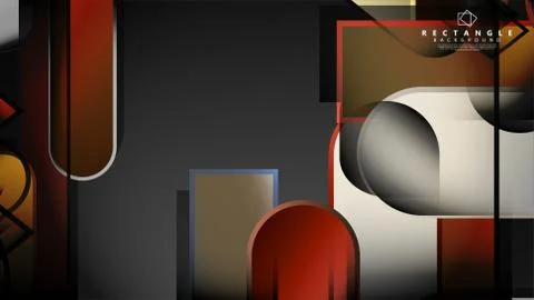 Abstract background Round rectangle in brick and stone colors Stock Illustration