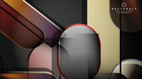 Abstract background Round rectangle in brick and stone colors Stock Illustration