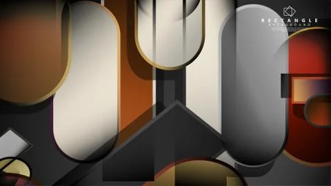 Abstract background Round rectangle in brick and stone colors Stock Illustration