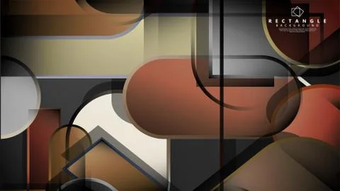 Abstract background Round rectangle in brick and stone colors Stock Illustration