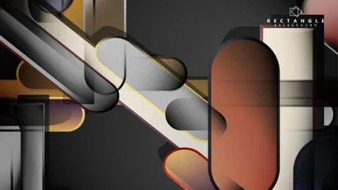 Abstract background Round rectangle in brick and stone colors Stock Illustration