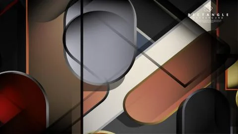 Abstract background Round rectangle in brick and stone colors Stock Illustration