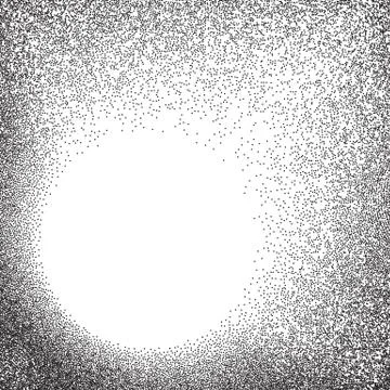 Abstract background with round of scattered dots Stockillustratie