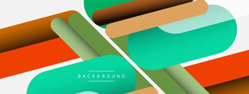 Abstract background. Round shapes, lines compositions on grey backdrop. Vector Illustrazione stock