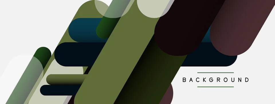 Abstract background. Round shapes, lines compositions on grey backdrop. Vector Stock Illustration