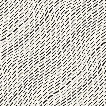 Abstract Background With Rounded brush strokes. Doodle Vector Seamless Patter Stock Illustration