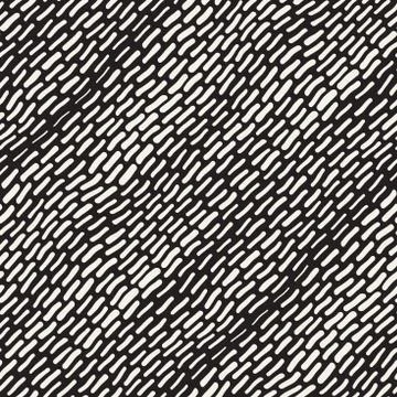 Abstract Background With Rounded brush strokes. Doodle Vector Seamless Pattern. Stock Illustration