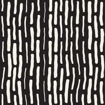 Abstract Background With Rounded brush strokes. Doodle Vector Seamless Pattern. Stock Illustration