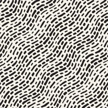 Abstract Background With Rounded brush strokes. Doodle Vector Seamless Pattern. Stock Illustration