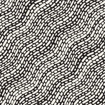 Abstract Background With Rounded brush strokes. Doodle Vector Seamless Pattern. Stock Illustration