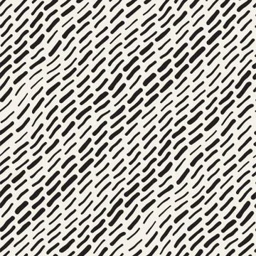Abstract Background With Rounded brush strokes. Doodle Vector Seamless Pattern. Stock Illustration