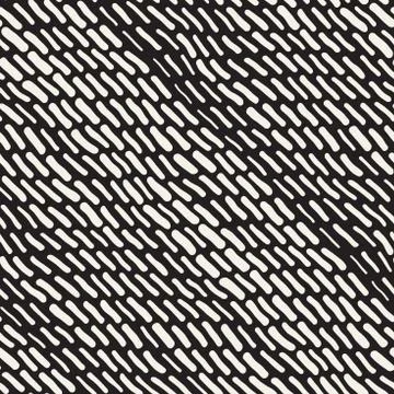 Abstract Background With Rounded brush strokes. Doodle Vector Seamless Pattern. Stock Illustration