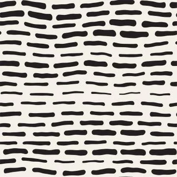 Abstract Background With Rounded brush strokes. Doodle Vector Seamless Pattern. Stock Illustration